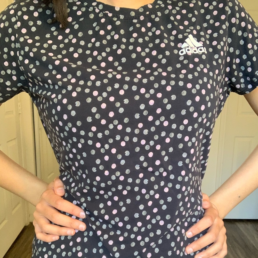 Adidas Dry Fit Gym Tshirt Polka Dots